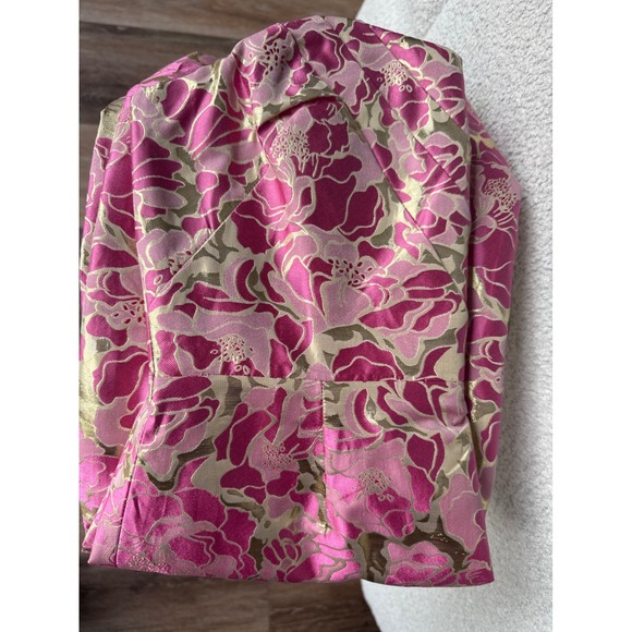 Lilly Pulitzer Raya strapless dress metallic Pirates Boutonniere jacquard size 2 - Picture 12 of 12